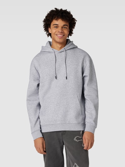 Jack & Jones Hoodie met labeldetail, model 'BRADLEY' Lichtgrijs gemêleerd - 4