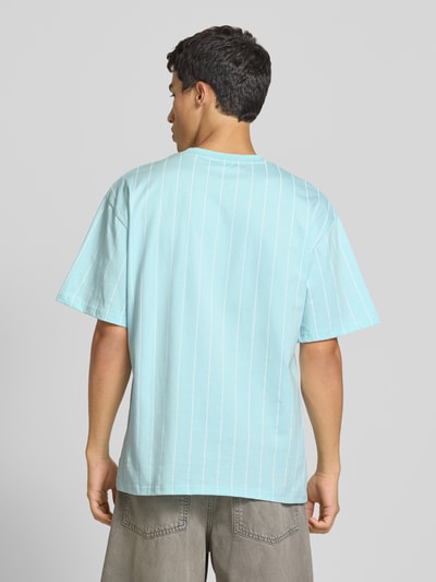 KARL KANI T-shirt met labelstitching Oceaanblauw - 5