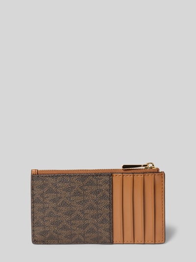 MICHAEL Michael Kors Portemonnee met labelapplicatie, model 'JET SET' Donkerbruin - 2