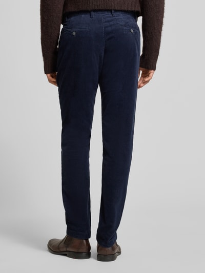 Tommy Hilfiger Spodnie sztruksowe z prostą nogawką z mieszanki bawełny model ‘DENTON’ Ciemnoniebieski 5