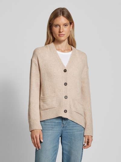 Marc O'Polo Strickjacke mit aufgesetzten Taschen Beige Melange 4