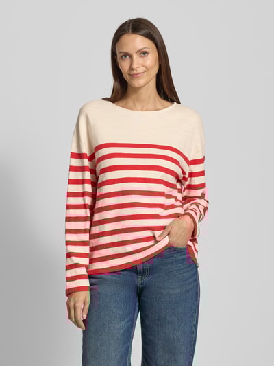 Marc O'Polo Regular fit gebreide pullover van zuiver katoen Rood - 4