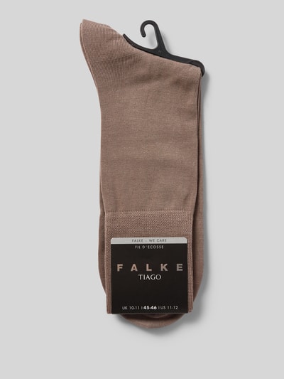 Falke Socken mit elastischem Bündchen Modell 'Tiago' Taupe 3