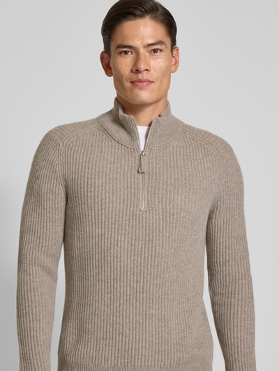 FTC-Cashmere Kasjmier pullover met schipperskraag Beige - 3