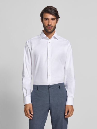 ETERNA Modern Fit Business-Hemd mit Knopfleiste Weiss 4