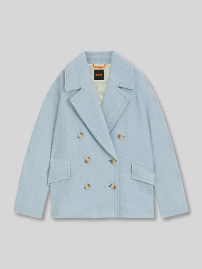 BOSS Orange Boxy Fit Caban-Mantel mit Woll-Anteil Modell 'CABANI' Hellblau 2