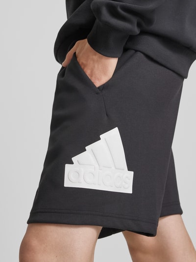 ADIDAS SPORTSWEAR Sweatshorts met labeldetail Zwart - 3