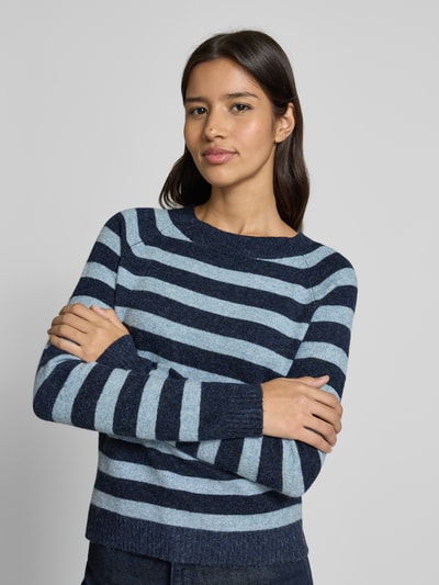 Vero Moda Regular Fit Pullover mit Rippbündchen Modell 'DOFFY' Dunkelblau 3