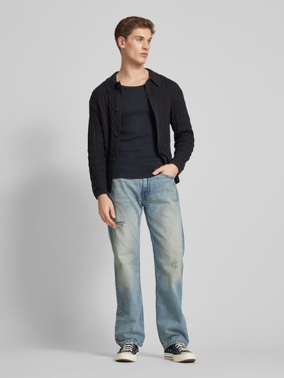 Levi's® Relaxed fit jeans in destroyed-look, model '555' Lichtblauw - 1