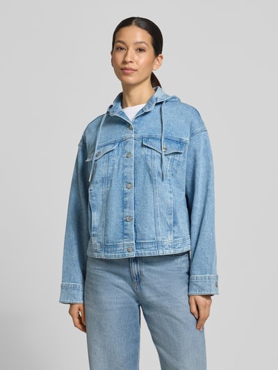 s.Oliver RED LABEL relaxed fit jeansjack van katoenmix Jeansblauw - 4
