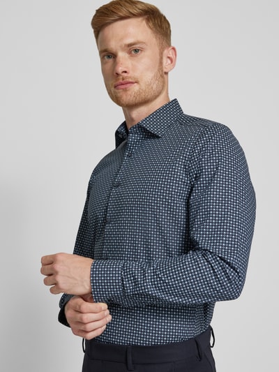 OLYMP Level Five Koszula biznesowa o kroju slim fit z listwą guzikową Granatowy 3