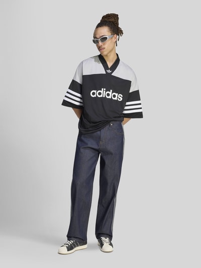 adidas Originals Straight Fit Jeans mit Kontraststreifen Jeansblau 1
