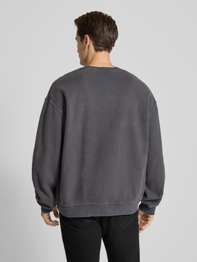 American Vintage Sweatshirt mit Label-Stitching Modell 'PLIZZY' Mittelgrau 5