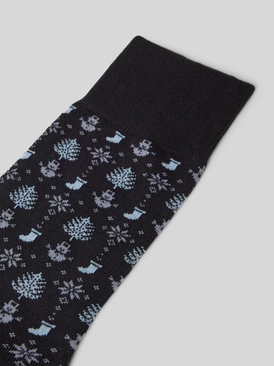 Falke Socken mit Label-Detail Modell 'MERRY PARTY' Black 2