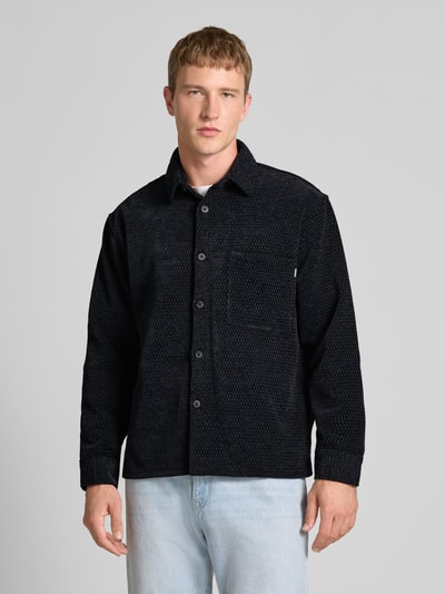 REVIEW Regular fit vrijetijdsoverhemd met structuurmotief Zwart - 4