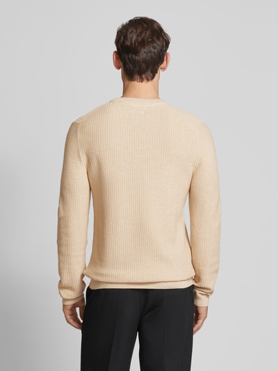 MCNEAL Strickpullover mit Strukturmuster Beige Melange 5