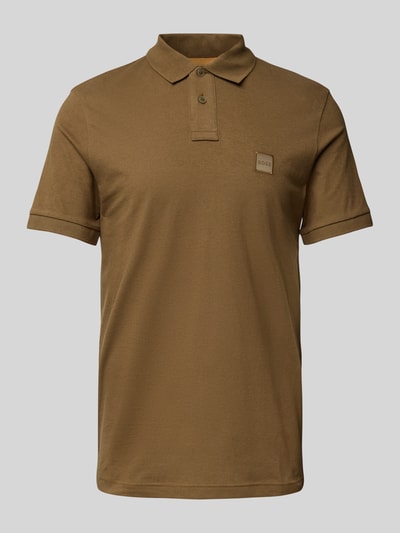 BOSS Orange Poloshirt mit Label-Detail Modell 'Passenger' Oliv 2