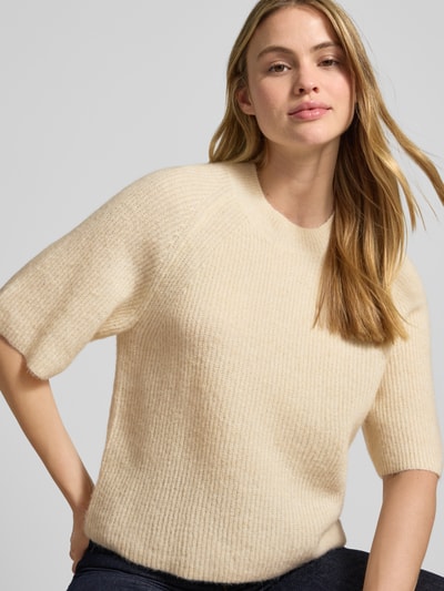 MSCH Copenhagen Strickshirt mit Woll-Anteil Modell 'Milania" Beige 3