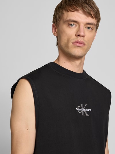 Calvin Klein Jeans Top mit Label-Stitching Black 3