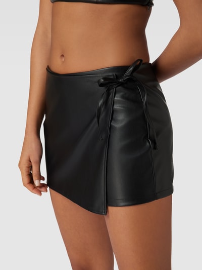 NOISY MAY® Skort in Leder-Optik Modell 'NOELLA' Black 3
