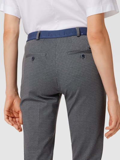 Brax Slim Fit Chino mit Allover-Muster Modell 'Style-Maron' Marine 3