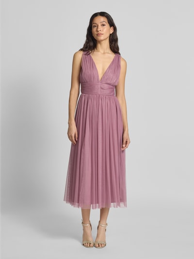 LACE & BEADS Cocktailkleid mit Taillenband Rose 4