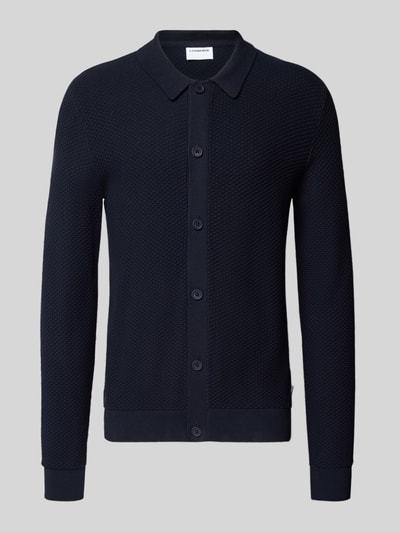 Lindbergh Strickjacke mit Knopfleiste Dunkelblau 2