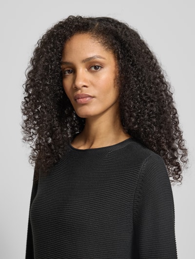Marc O'Polo Regular Fit Strickpullover aus reiner Baumwolle Dunkelgrau 3