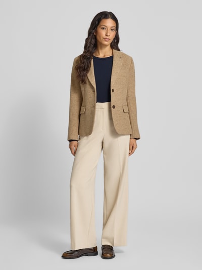 Weekend Max Mara Regular Fit Langarmshirt aus Viskose-Mix Modell 'MULTI' Marine 1