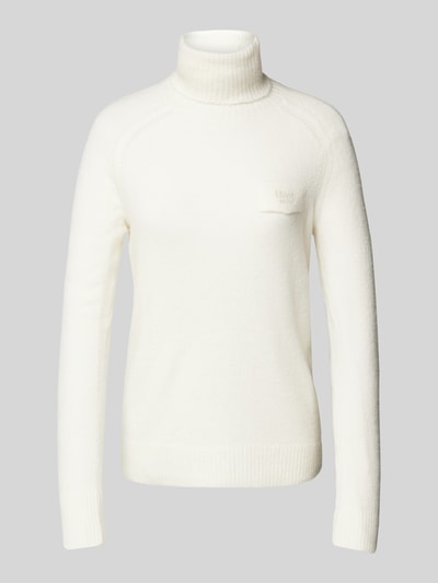 Liu Jo White Strickpullover mit Label-Stitching Offwhite 1