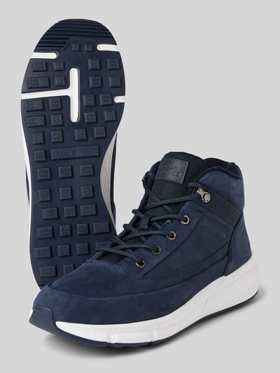 Tommy Hilfiger Leren sneakers met labelpatch, model 'WARM NUBUCK' Marineblauw - 4