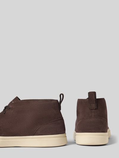 Produktfoto, Sneaker aus echtem Leder mit Logo-Detail Modell 'BALTMOORE' von Geox, braun, strukturierte cremefarbene Sohle, Herren-Sneaker