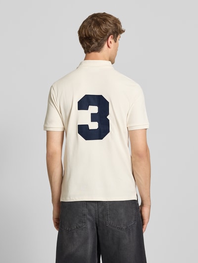 REVIEW Regular Fit Poloshirt mit Logo-Stitching Offwhite 5