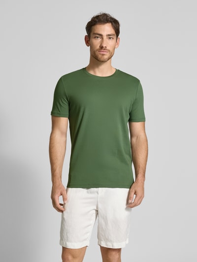 Christian Berg Men T-shirt z okrągłym dekoltem Ciemnozielony 4
