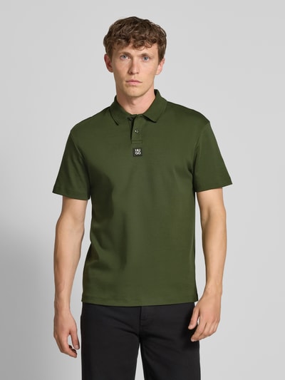HUGO Regular Fit Poloshirt mit Label-Badge Modell 'Deabono' Dunkelgruen 4