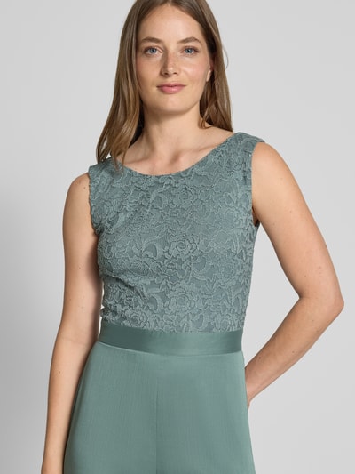 Swing Jumpsuit mit weitem Bein und Spitzenbesatz Lind 3