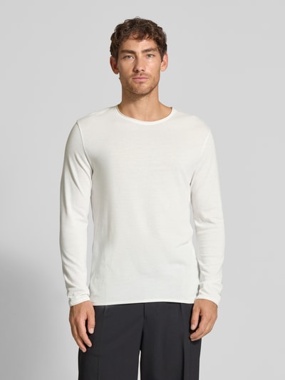 Strellson Sweter o kroju regular fit z mieszanki bawełny model ‘PROSPECT’ Złamany biały 4