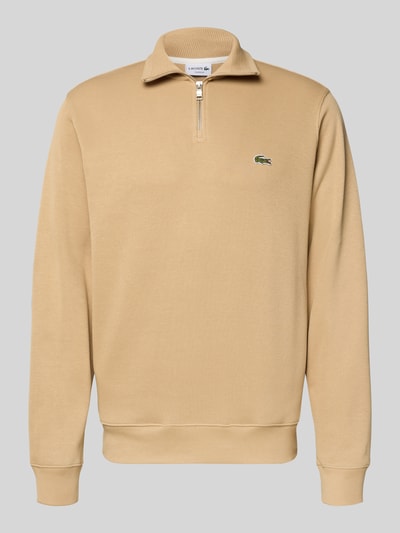 Lacoste Regular Fit Troyer aus reiner Baumwolle Beige 2