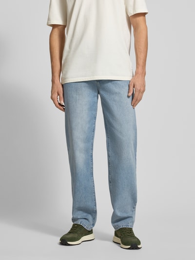 WOODBIRD Straight fit jeans in 5-pocketmodel, model 'LEROY' Jeansblauw - 4