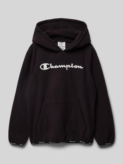 CHAMPION Hoodie mit Label-Stitching Black 1