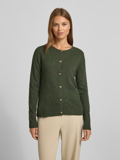 Christian Berg Woman Cardigan mit Rundhalsausschnitt und Knopfverschluss Oliv 4