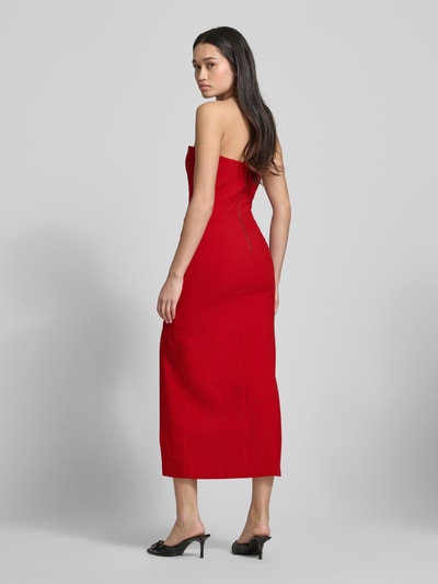 Bardot Cocktailkleid mit Gehschlitz Modell 'NIKKI' Rot 5