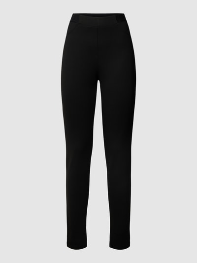 BETTY & CO GREY Spodnie z dodatkiem streczu i elastycznym paskiem z logo Czarny 2