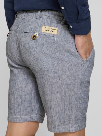 Colours & Sons Regular Fit Leinenshorts mit Gesäßtaschen Hellblau 3