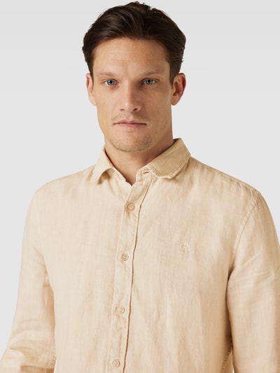 MCNEAL Tailored fit vrijetijdsoverhemd met labelstitching Beige - 3