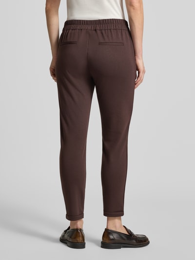 FREE/QUENT Spodnie materiałowe o kroju skinny fit z dodatkiem wiskozy model 'NANNI' Ciemnobrązowy 5