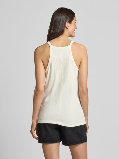 Marc O'Polo Slim fit top met bandjes van een mix van katoen en hennep Wit - 5