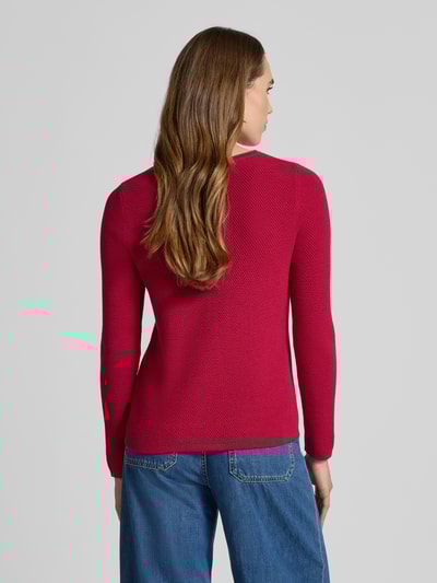 Christian Berg Woman Sweter z dzianiny z dekoltem w serek Fuksjowy 5