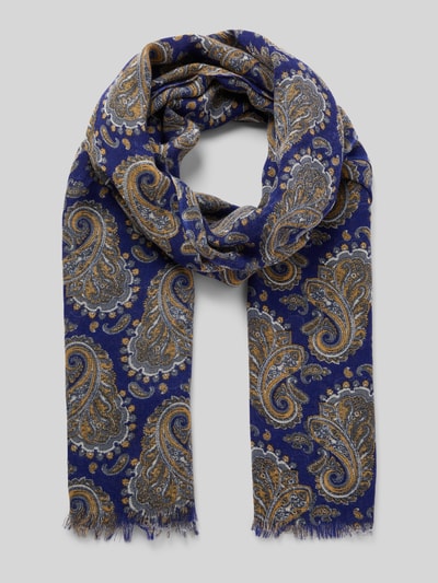 altea Sjaal van wol met paisleymotief Blauw - 1