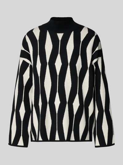 B.Young Sweter z dzianiny ze stójką model ‘Otari’ Czarny 2